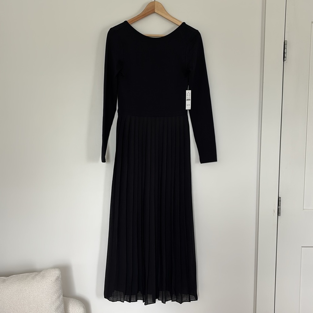 NWT J. Crew Pleated ballet dress stretch cotton scoop open back CF797 plisse - Picture 4 of 10